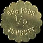 Jeton de 4,50 francs n° 1675 de la Société d'Affrètements au Havre (76550 - Seine-Maritime) - revers