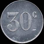 Jeton de 30 centimes des Tréfileries et Laminoirs du Havre (76550 - Seine-Maritime) - revers