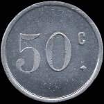 Jeton de 50 centimes des Tréfileries et Laminoirs du Havre (76550 - Seine-Maritime) - revers