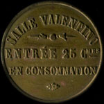 Jeton Salle Valentino - Rue Joinville 19 au Havre (76550 - Seine-Maritime) - 25 centimes - avers