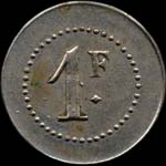 Jeton de 1 franc de GCH (Grand Casino de Hendaye) (64700 - Pyr�n�es-Atlantique) - revers