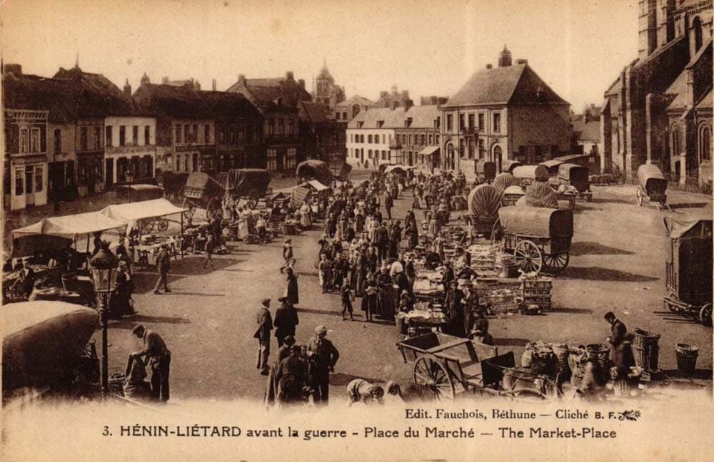 Hénin-Liétard - La Place du Marché avant la guerre