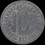 Jeton de 10 centimes de la Chambre de Commerce de l'Hérault (34 - Département) - revers