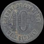 Jeton de 10 centimes de la Chambre de Commerce de l'H�rault (34 - D�partement) - revers