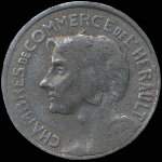 Jeton de 25 centimes 1917-1920 des Chambres de Commerce de l'Hérault (34 - Département) - avers