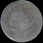 Jeton de 25 centimes 1917-1920 des Chambres de Commerce de l'H�rault (34 - D�partement) - revers