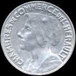 Jeton de 25 centimes 1920-1924 sans signature Thevenon des Chambres de Commerce de l'Hérault (34 - Département) - avers