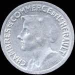 Jeton de 25 centimes 1921-1924 des Chambres de Commerce de l'Hérault (34 - Département) - avers