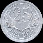 Jeton de 25 centimes 1921-1924 des Chambres de Commerce de l'Hérault (34 - Département) - revers