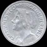Jeton de 25 centimes 1922-1926 des Chambres de Commerce de l'Hérault (34 - Département) - avers