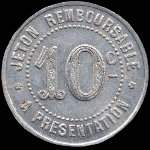 Jeton de 10 centimes 1923 du Syndicat de l'Alimentation en Gros de l'H�rault (34 - D�partement) - revers