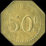 Jeton de 50 centimes �mis par Becu � Hermonville (51220 - Marne) - revers
