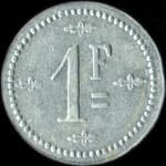 Jeton de 1 franc de la Soci�t� Coop�rative des Usines de Senelle � Herserange (54440 - Meurthe-et-Moselle) - revers