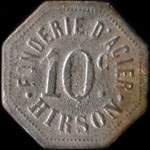 Jeton de 10 centimes de la Fonderie d'Acier d'Hirson (02500 - Aisne) - avers