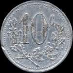 Jeton de 10 centimes 1921 de l'Union Commerciale d'Hirson (02500 - Aisne) - revers