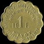 Jeton de 1 franc �mis par la Soci�t� Anonyme des Forges Laminoirs et Aci�ries - Ivry � Ivry-sur-Seine (94200 - Val-de-Marne) - avers