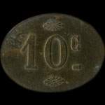 Jeton de 10 centimes du Mess des Sous-Officiers du 107e R�giment d'Infanterie - revers