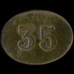 Jeton de 35 centimes du Mess des Sous-Officiers du 107e R�giment d'Infanterie - revers