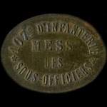 Jeton de 50 centimes du Mess des Sous-Officiers du 107e Régiment d'Infanterie - avers