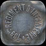 Jeton de 10 centimes du 109e R�giment d'Infanterie - avers