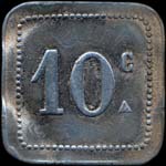 Jeton de 10 centimes du 109e R�giment d'Infanterie - revers