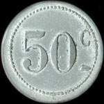 Jeton de 50 centimes �mis par la Cantine Montarnal du 151e R�giment d'Infanterie - revers
