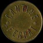 Jeton de 50 centimes de la Cantine Ferrat du 158e R�giment d'Infanterie - avers