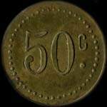 Jeton de 50 centimes de la Cantine Ferrat du 158e R�giment d'Infanterie - revers