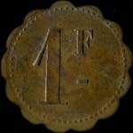 Jeton de 1 franc du Cercle des Sous-Officiers du 162e R�giment d'Infanterie - revers