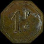 Jeton de 1 franc du Mess des Sous-Officiers du 162e R�giment d'Infanterie - revers
