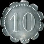 Jeton de 10 centimes du Cercle de Garnison du 171e R�giment d'Infanterie - revers