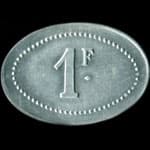 Jeton de 1 franc du Cercle de Garnison du 171e R�giment d'Infanterie - revers
