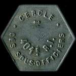 Jeton de 25 centimes du Cercle des Sous-Officiers du 401e R�giment d'Infanterie - avers