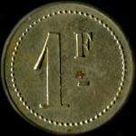 Jeton de 1 franc sans �toile du 53e R�giment d'Infanterie - revers