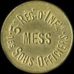 Jeton de 50 centimes du Mess des Sous-Officiers du 5e r�giment d'Infanterie - avers