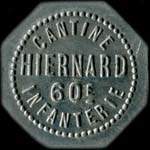 Jeton de n�cessit� 25 centimes Cantine Hiernard - 60e r�giment d'Infanterie - avers