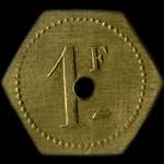 Jeton de 1 franc �mis par le 42e RTM - R�giment de Tirailleurs Malgaches - revers