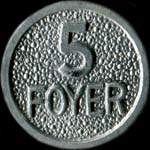 Jeton de 5 (francs) �mis par le Foyer du CEAS BLEM (Centre d'Essai des Armes Sp�ciales - Brigade de la L�gion Etrang�re Mobile) - revers