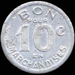 Jeton de 10 centimes 1922 �mis par Mercerie & Tissus E.Jallon � Jarnac (16200 - Charente) - revers