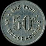 Jeton de 50 centimes 1923 �mis par Nouveaut� - M.Villette � Jarnac (16200 - Charente) - revers