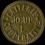 Jeton de L (Litre) �mis par la Laiterie Coop�rative - Joeuf (54240 - Meurthe-et-Moselle) - avers