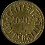 Jeton de L (Litre) �mis par la Laiterie Coop�rative - Joeuf (54240 - Meurthe-et-Moselle) - revers