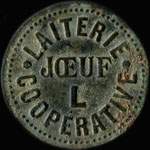 Jeton de L (Litre) �mis par la Laiterie Coop�rative - Joeuf (54240 - Meurthe-et-Moselle) - avers