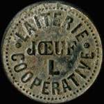 Jeton de L (Litre) �mis par la Laiterie Coop�rative - Joeuf (54240 - Meurthe-et-Moselle) - revers
