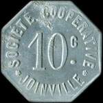 Jeton de 10 centimes émis par la Société Coopérative à Joinville (52300 - Haute-Marne) - avers