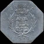 Jeton de 10 centimes 1917 �mis par l'Union des Commer�ants � Jonzac (17500 - Charente-Maritime) - avers