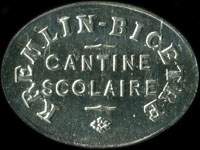 Jeton de 15 centimes �mis par la Cantine Scolaire du Kremlin-Bic�tre (94270 - Val-de-Marne) - avers