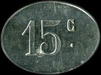Jeton de 15 centimes �mis par la Cantine Scolaire du Kremlin-Bic�tre (94270 - Val-de-Marne) - revers