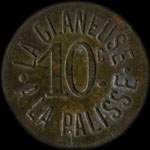 Jeton de 10 centimes émis par La Glaneuse à La Palisse (03120 - Allier) - avers