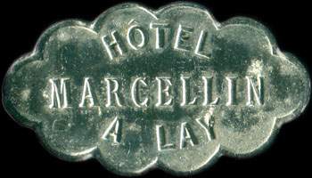 Jeton de 12 &frac12; centimes �mis par l'H�tel Marcellin � Lay (42470 - Loire) - avers